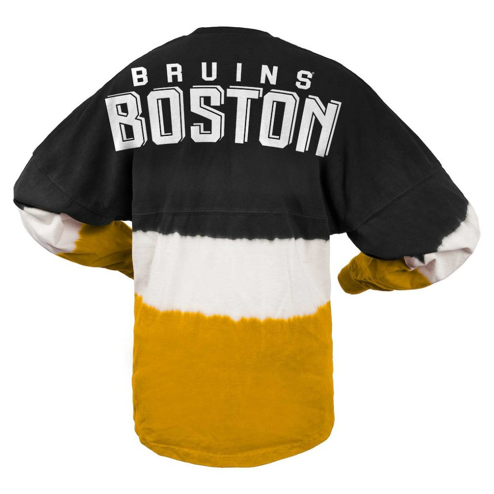 Boston Bruins Fanatics Women's Ombre Long Sleeve T-Shirt - Black/Gold | US 200758424
