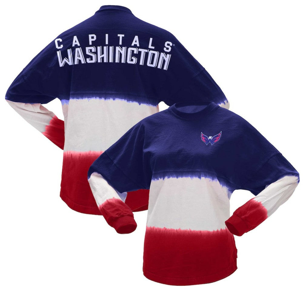 Washington Capitals Fanatics Women's Ombre Long Sleeve T-Shirt - Navy/Red | US 200758429