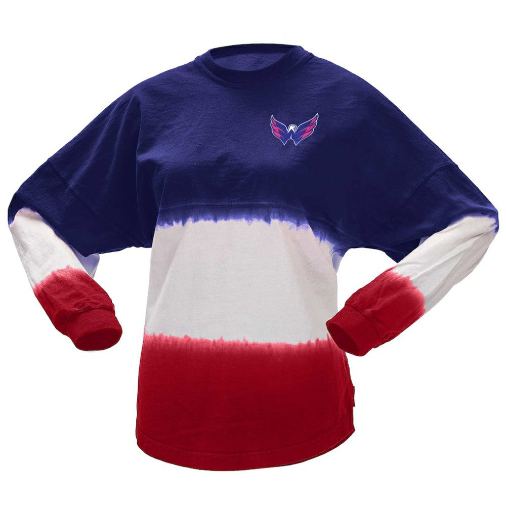 Washington Capitals Fanatics Women's Ombre Long Sleeve T-Shirt - Navy/Red | US 200758429