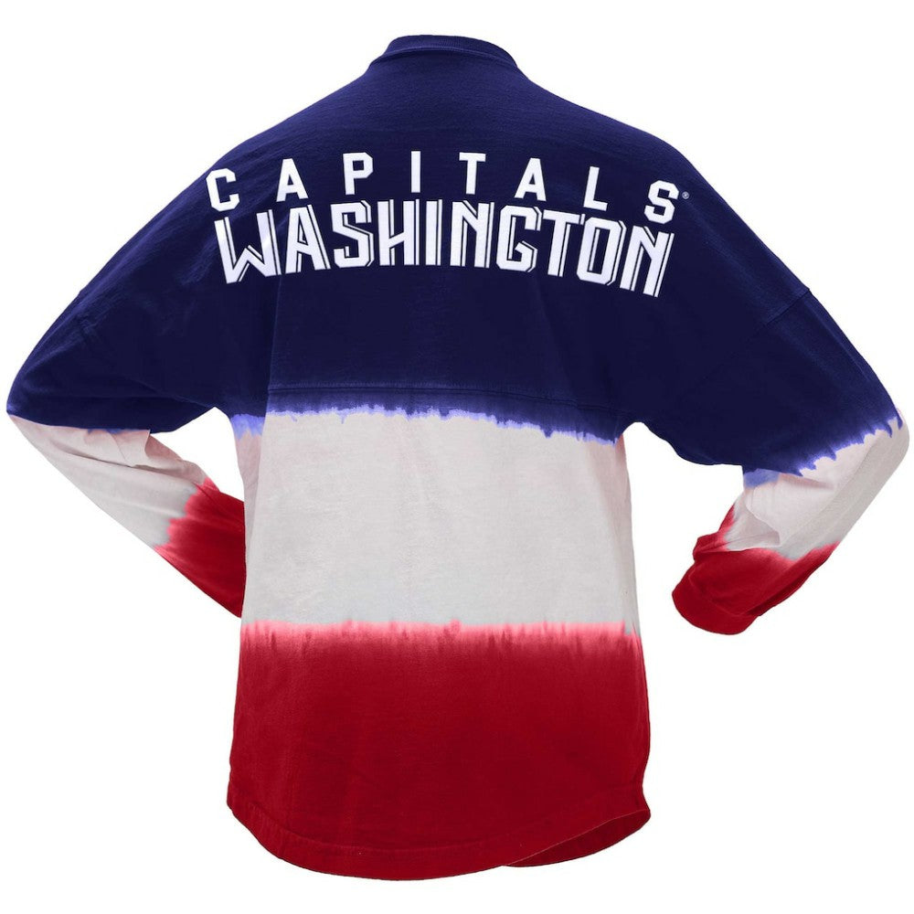 Washington Capitals Fanatics Women's Ombre Long Sleeve T-Shirt - Navy/Red | US 200758429