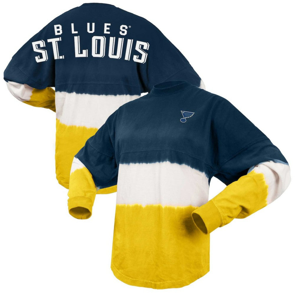 St. Louis Blues Fanatics Women's Ombre Long Sleeve T-Shirt - Navy/Gold | US 200758430