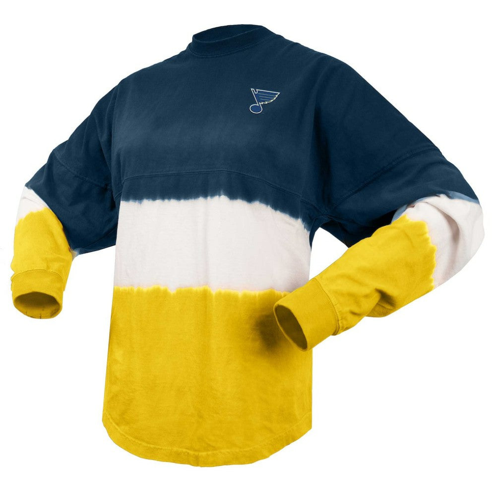 St. Louis Blues Fanatics Women's Ombre Long Sleeve T-Shirt - Navy/Gold | US 200758430