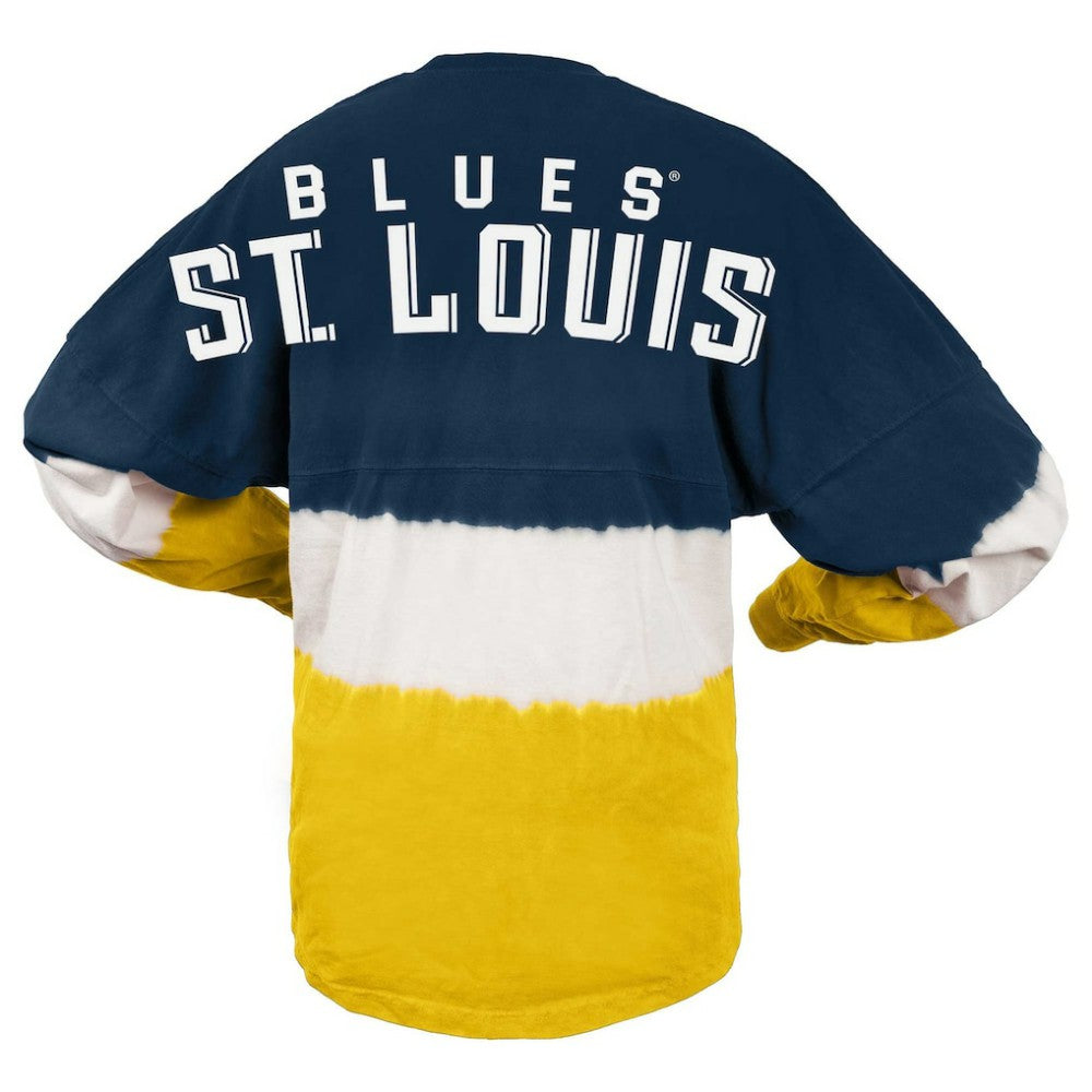 St. Louis Blues Fanatics Women's Ombre Long Sleeve T-Shirt - Navy/Gold | US 200758430