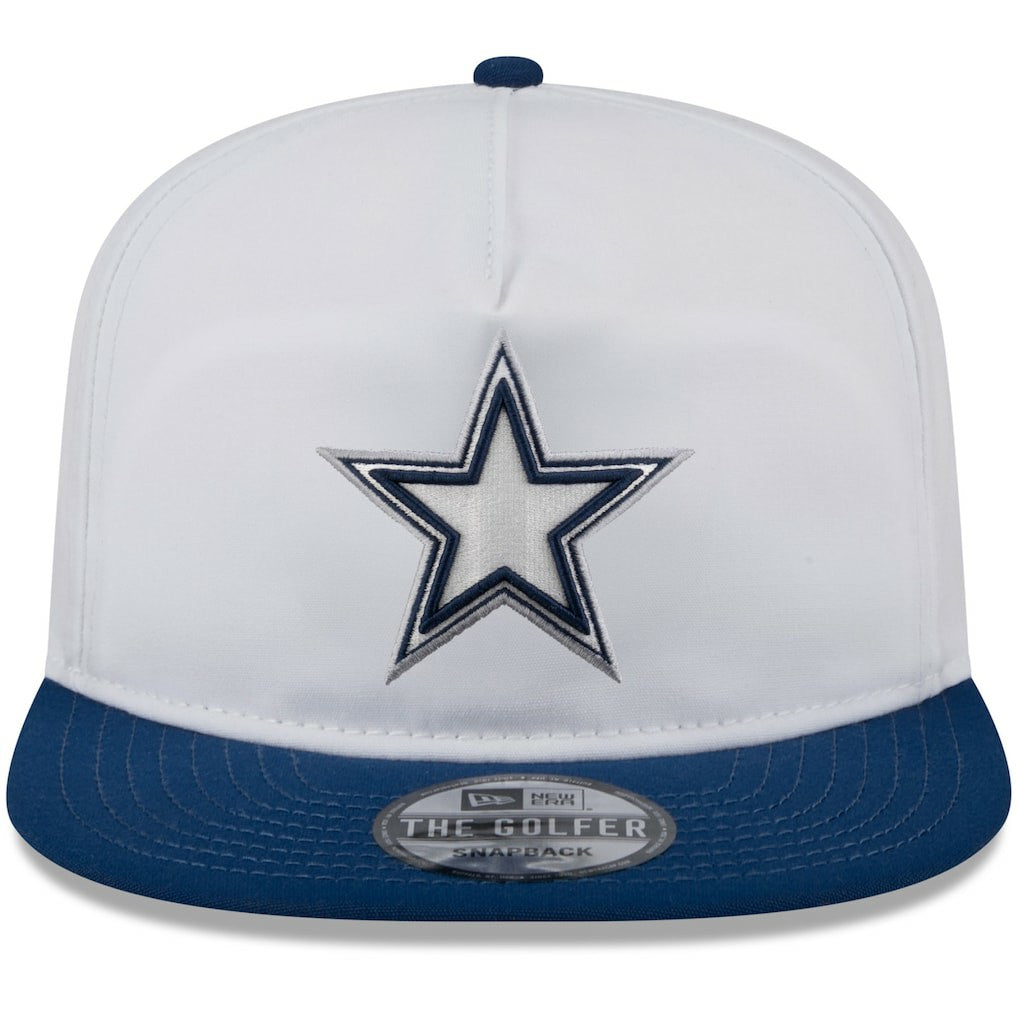 Dallas Cowboys New Era 2024 NFL Training Camp Golfer Snapback Hat - White/Navy Hats