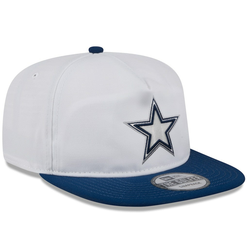 Dallas Cowboys New Era 2024 NFL Training Camp Golfer Snapback Hat - White/Navy Hats