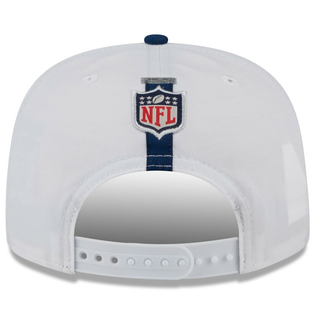 Dallas Cowboys New Era 2024 NFL Training Camp Golfer Snapback Hat - White/Navy Hats