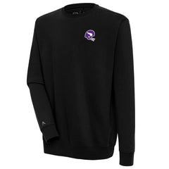 Minnesota Vikings Antigua Victory Crewneck Pullover Sweatshirt - Black Pullover