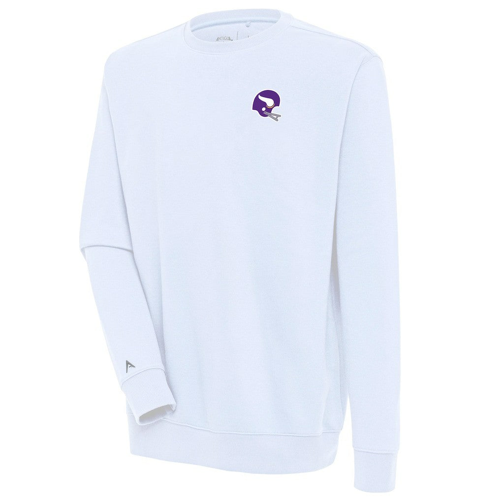 Minnesota Vikings Antigua Victory Crewneck Pullover Sweatshirt - White Pullover