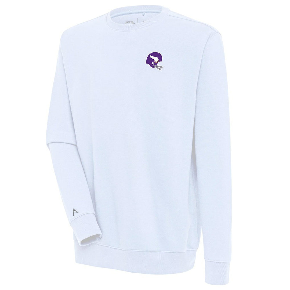 Minnesota Vikings Antigua Victory Crewneck Pullover Sweatshirt - White Pullover