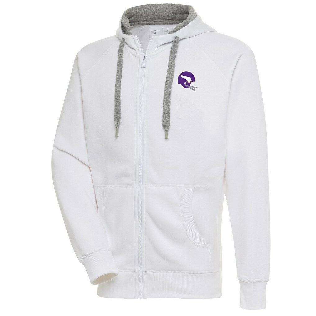 Minnesota Vikings Antigua Victory Full-Zip Hoodie - White Hoodies