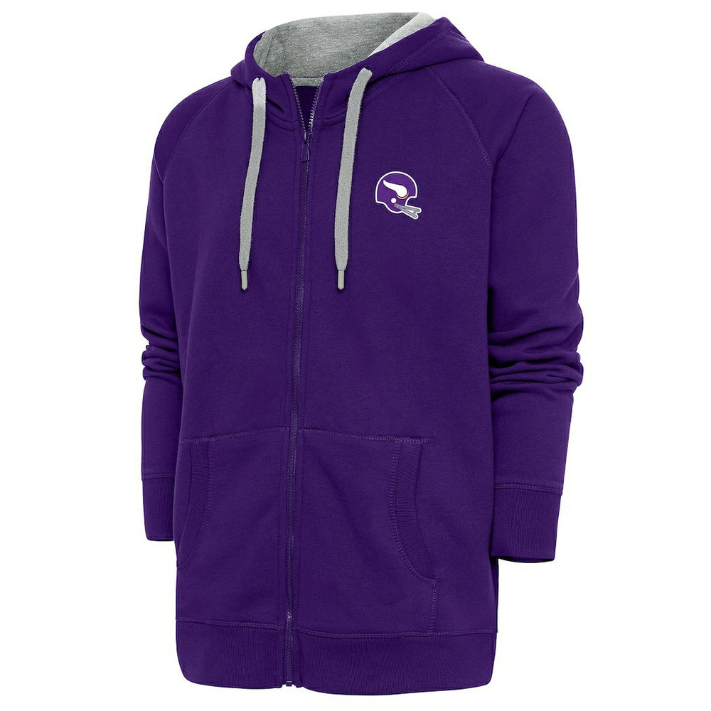 Minnesota Vikings Antigua Victory Full-Zip Hoodie - Purple Hoodies