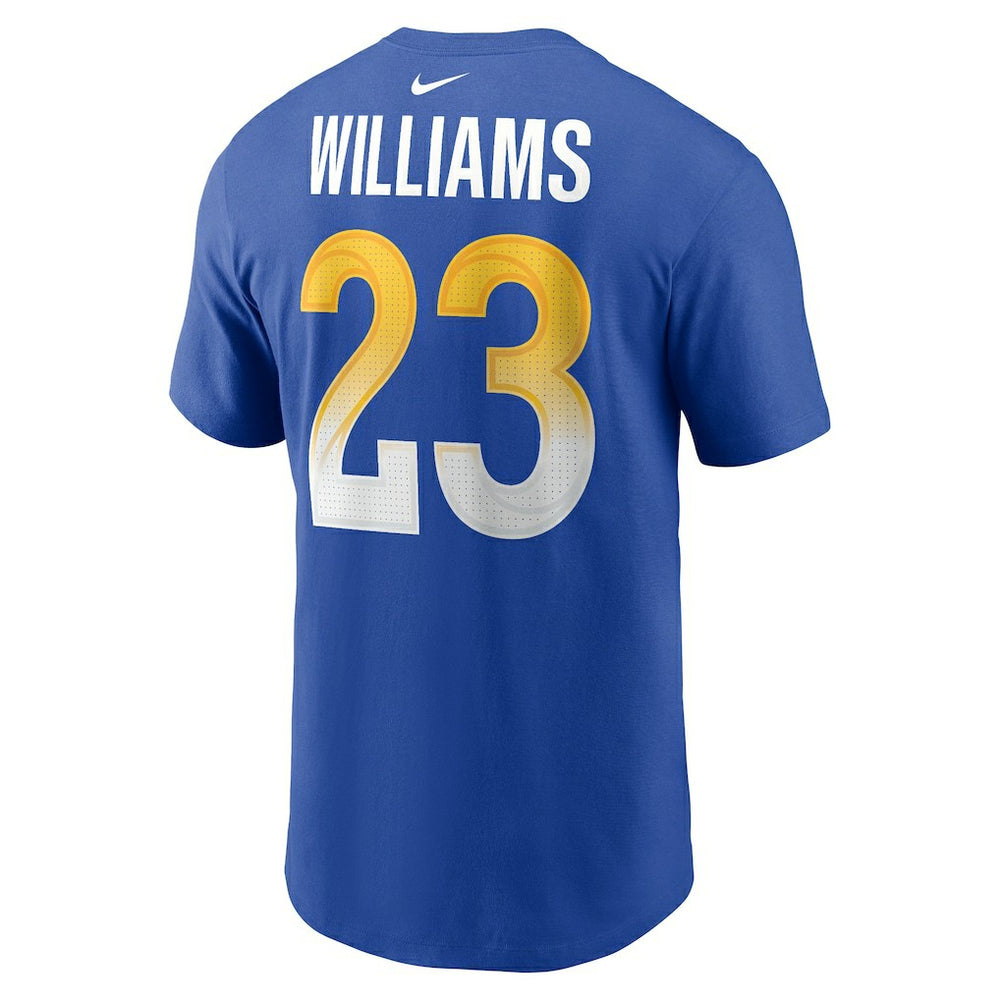 Kyren Williams Los Angeles Rams Player Name & Number T-Shirt - Royal T-shirts