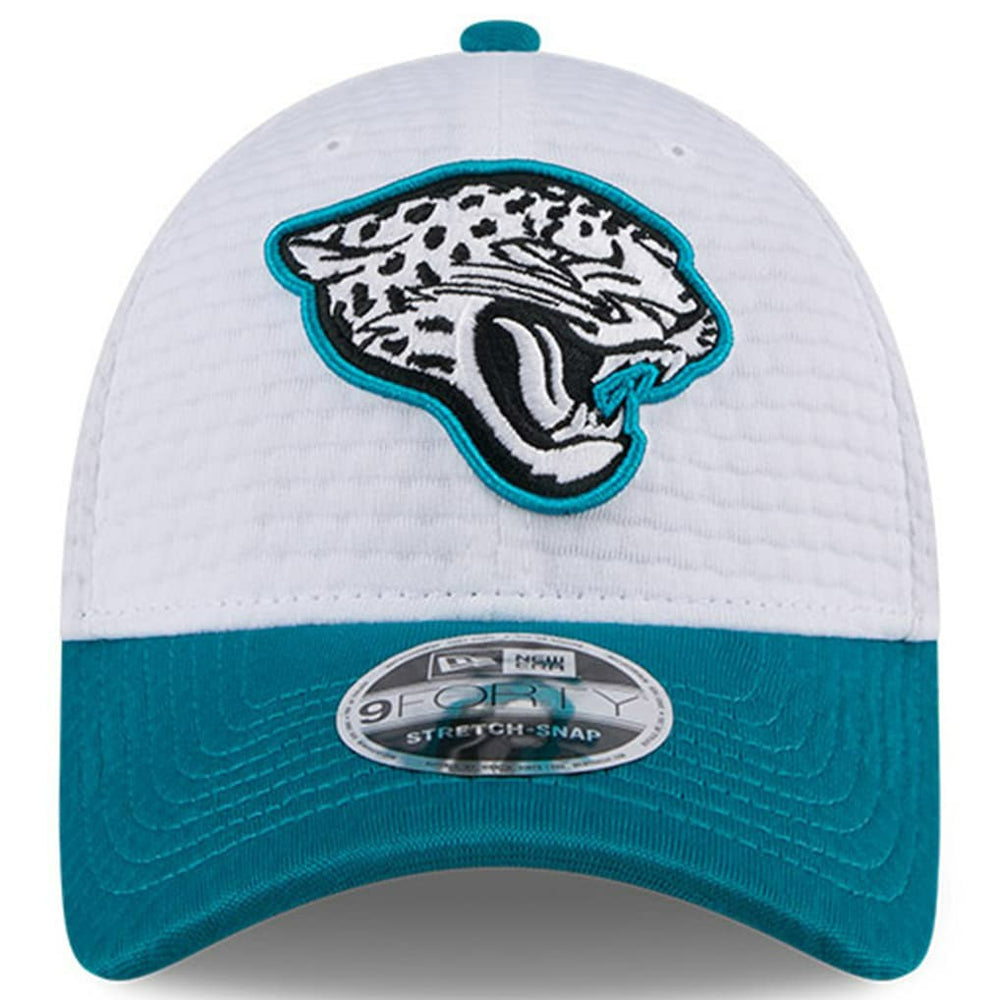 Jacksonville Jaguars New Era 2024 NFL Training Camp 9FORTY Adjustable Hat - White/Teal Hats