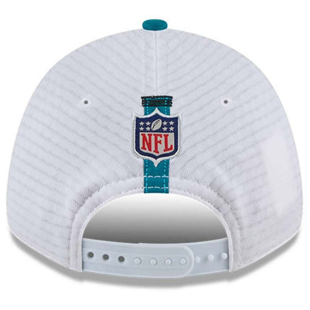 Jacksonville Jaguars New Era 2024 NFL Training Camp 9FORTY Adjustable Hat - White/Teal Hats
