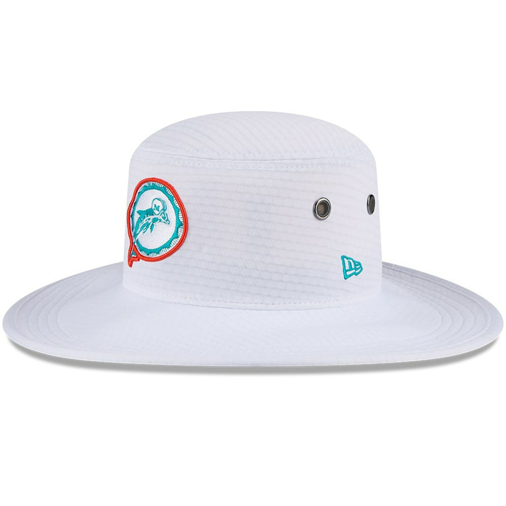 Miami Dolphins New Era 2024 NFL Training Camp Panama Bucket Hat - White Hats