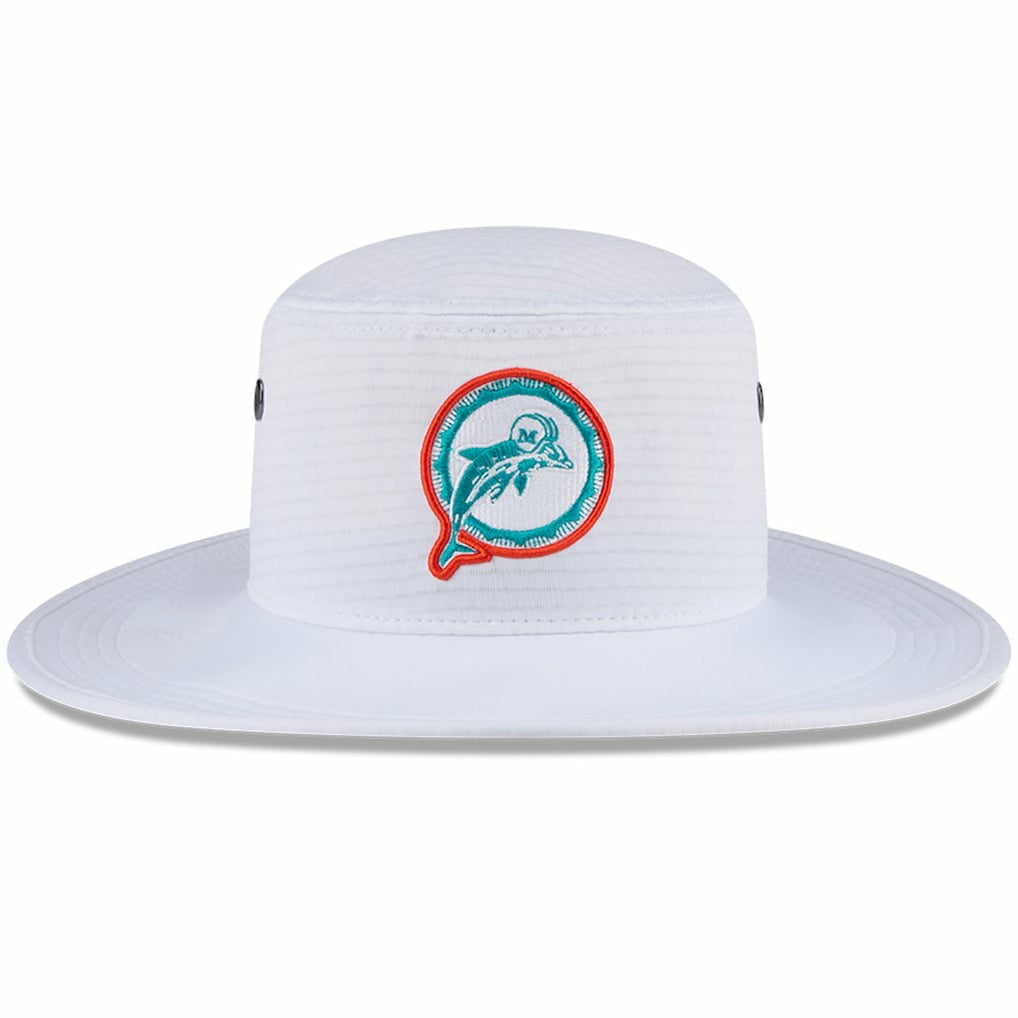 Miami Dolphins New Era 2024 NFL Training Camp Panama Bucket Hat - White Hats