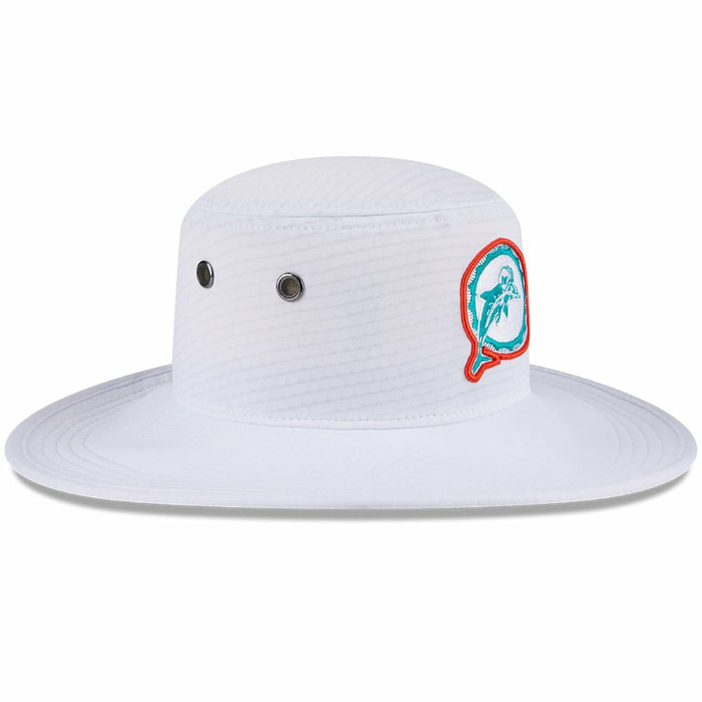 Miami Dolphins New Era 2024 NFL Training Camp Panama Bucket Hat - White Hats