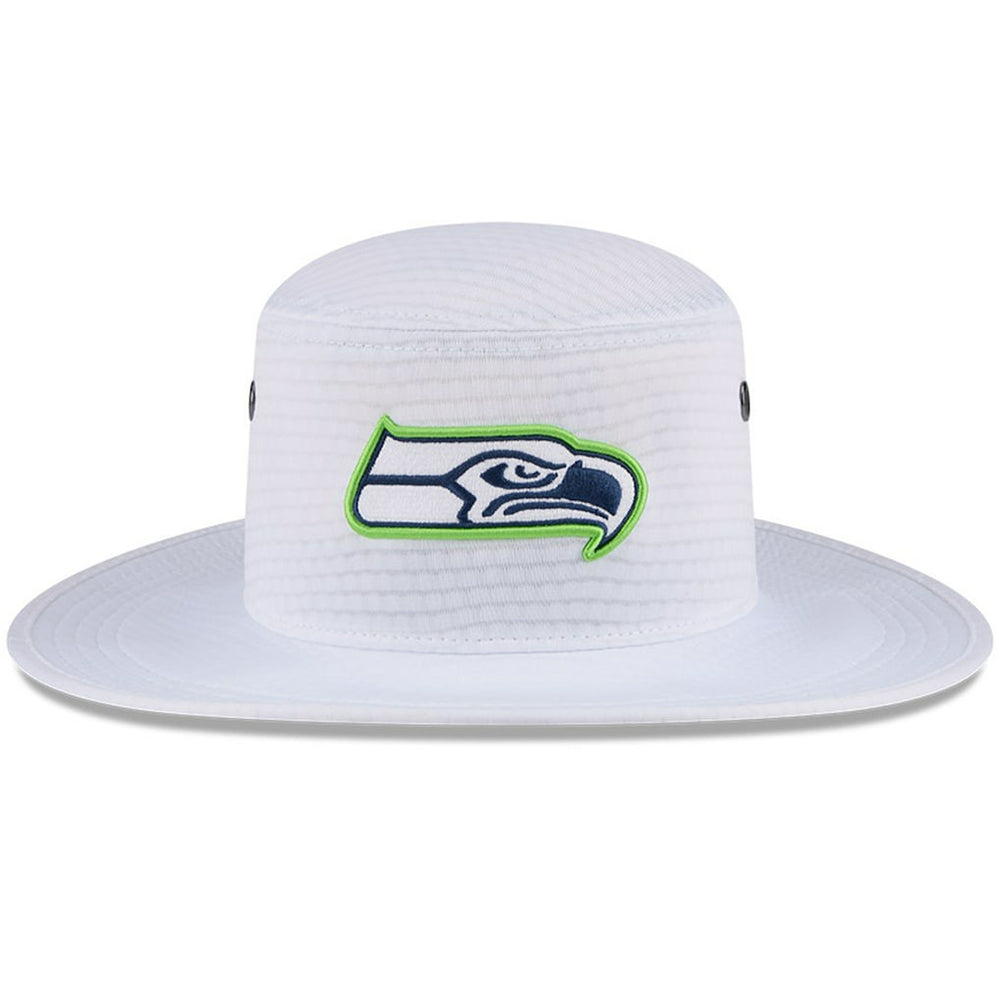 Seattle Seahawks New Era 2024 NFL Training Camp Panama Bucket Hat - White Hats