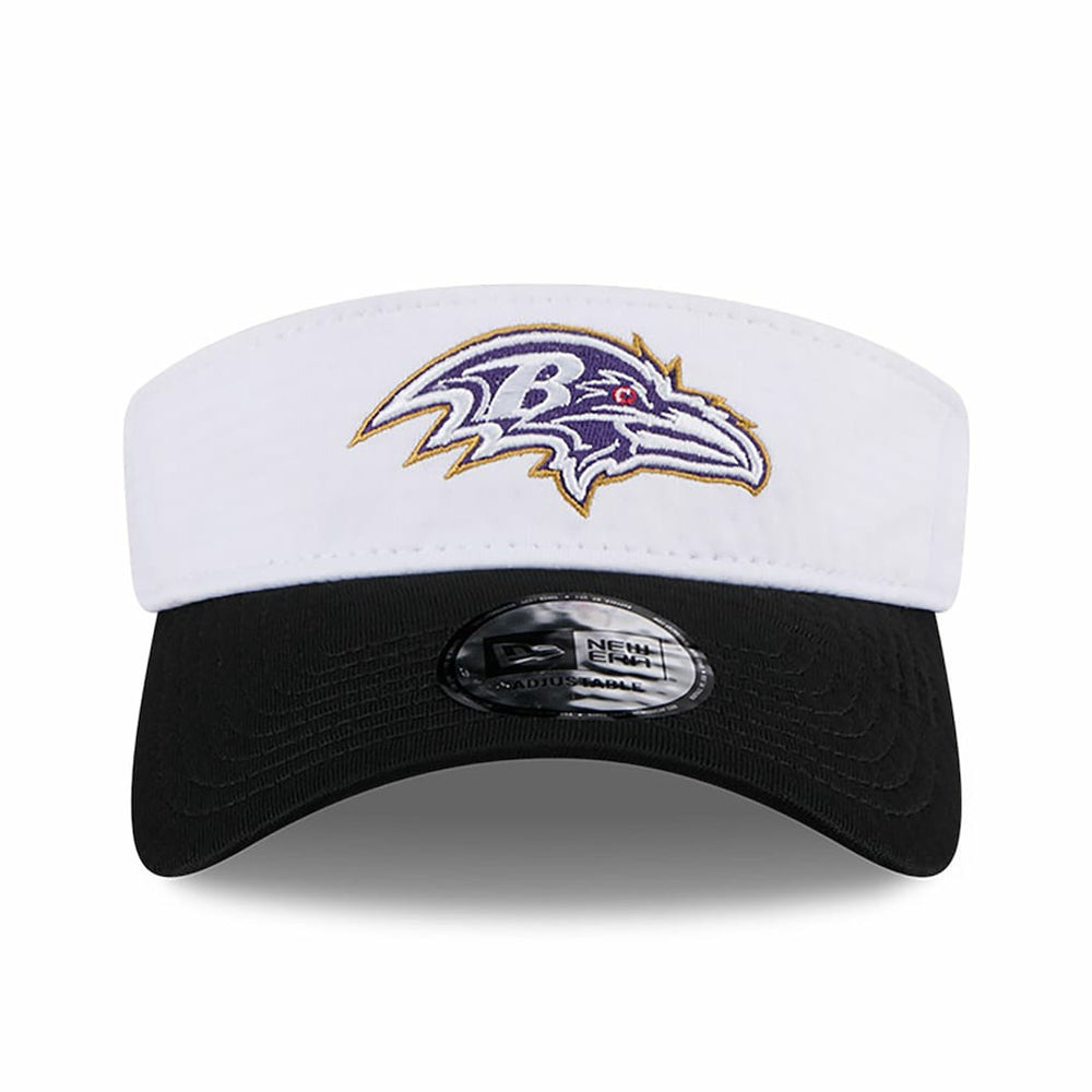 Baltimore Ravens New Era 2024 NFL Training Camp Adjustable Visor - White/Black