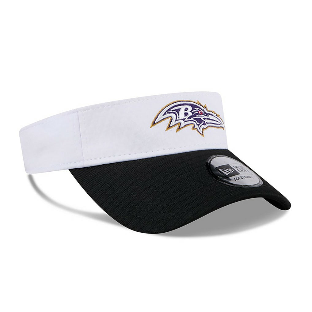 Baltimore Ravens New Era 2024 NFL Training Camp Adjustable Visor - White/Black