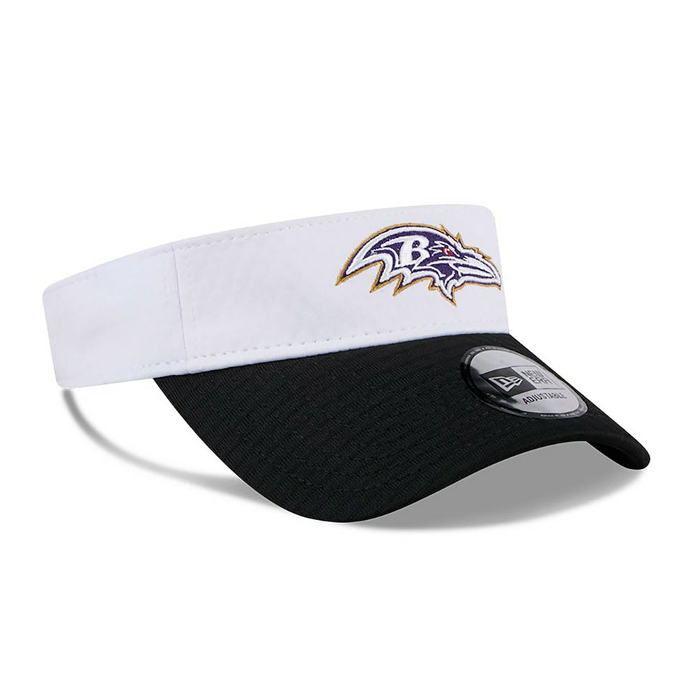 Baltimore Ravens New Era 2024 NFL Training Camp Adjustable Visor - White/Black
