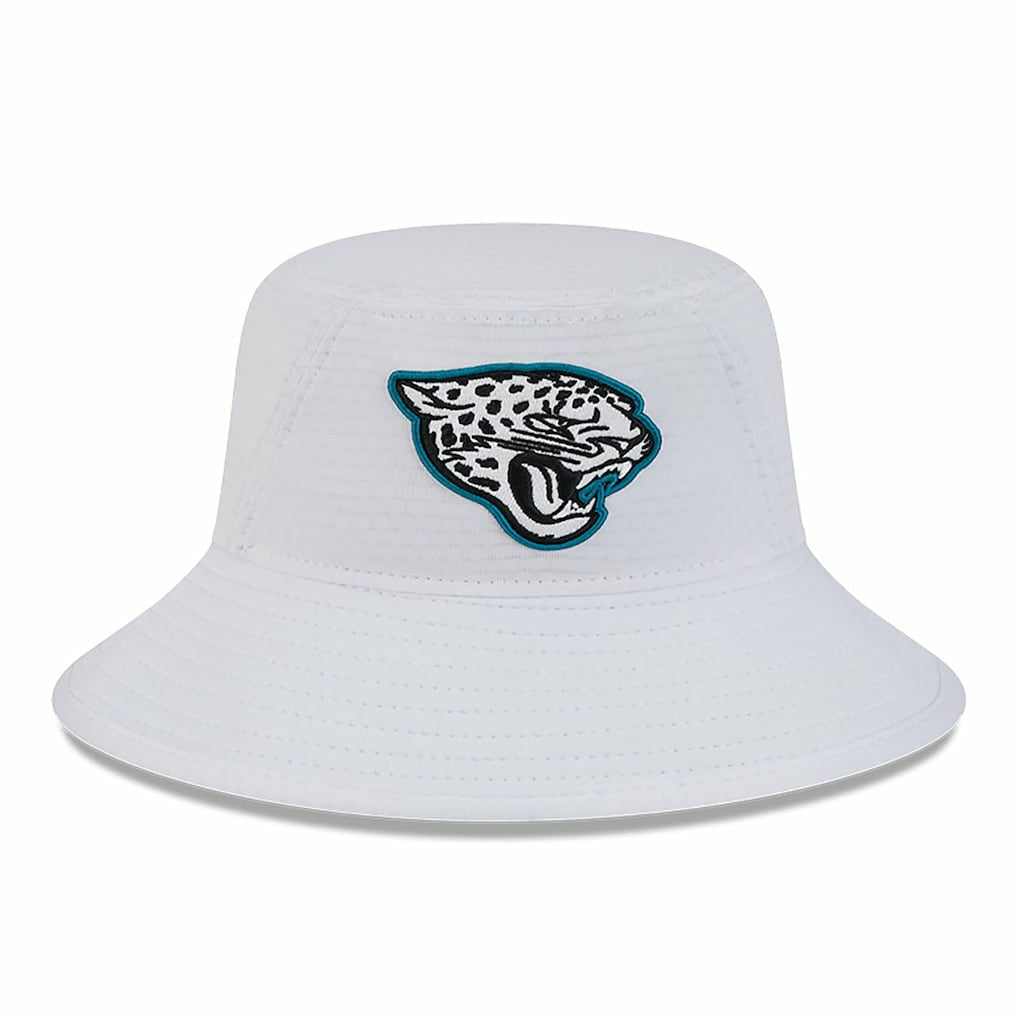 Jacksonville Jaguars New Era 2024 NFL Training Camp Stretch Bucket Hat - White Hats