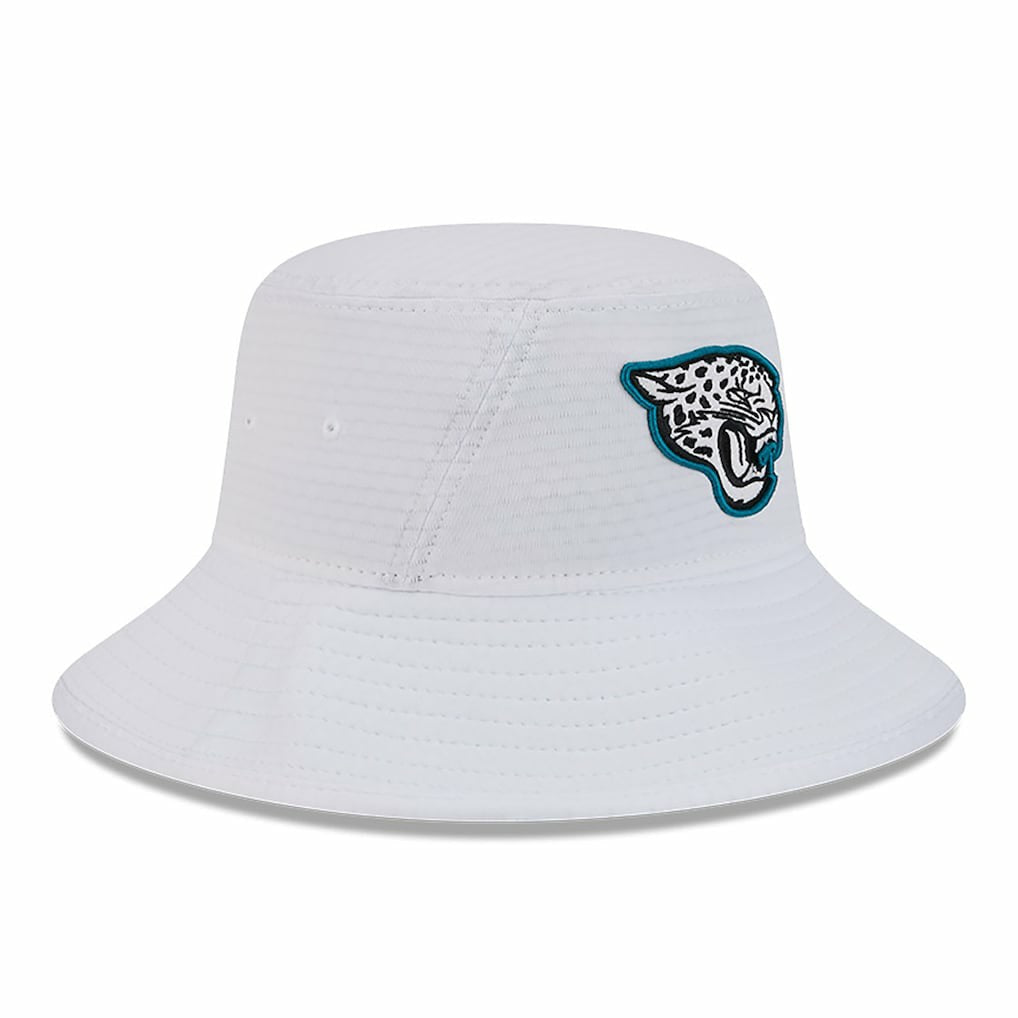 Jacksonville Jaguars New Era 2024 NFL Training Camp Stretch Bucket Hat - White Hats