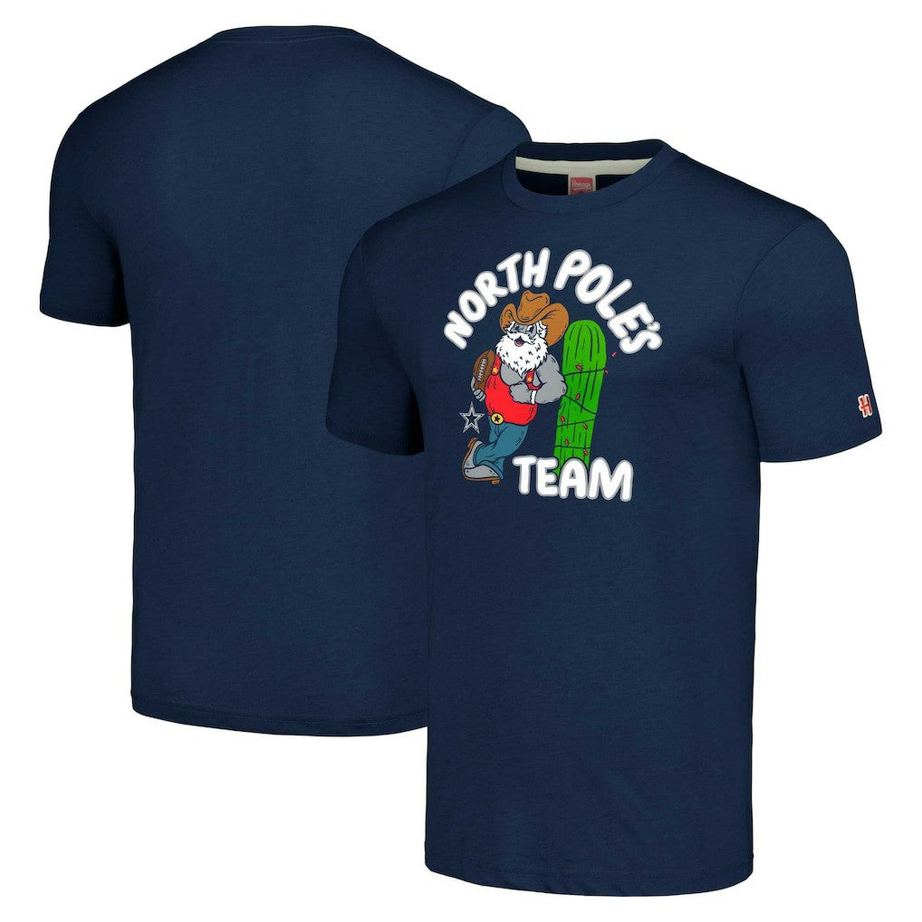 Dallas Cowboys Homage Unisex Holiday Tri-Blend T-Shirt - Navy T-shirts