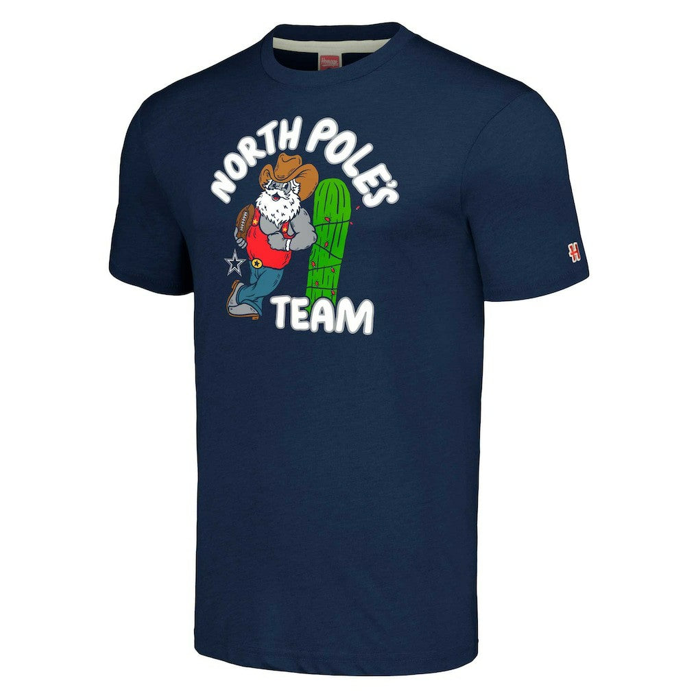 Dallas Cowboys Homage Unisex Holiday Tri-Blend T-Shirt - Navy T-shirts