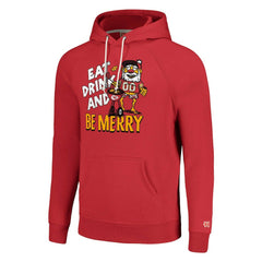 Kansas City Chiefs Homage Unisex Holiday Raglan Tri-Blend Pullover Hoodie - Red Hoodies