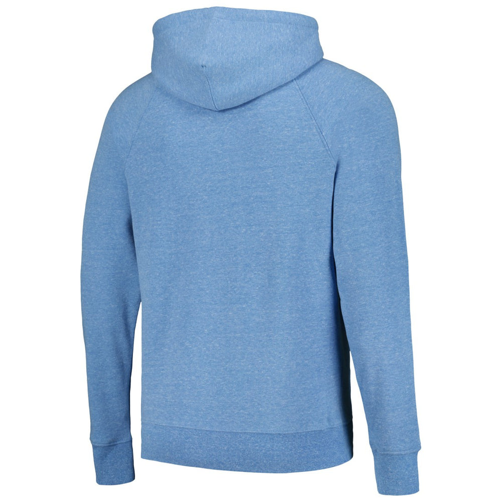 Detroit Lions Homage Unisex Holiday Raglan Tri-Blend Pullover Hoodie - Light Blue Hoodies