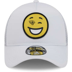 Jacksonville Jaguars New Era Happy A-Frame Trucker 9FORTY Snapback Hat - White Hats