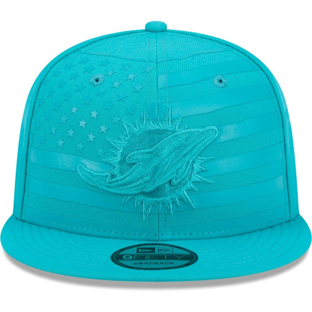 Miami Dolphins New Era Independent 9FIFTY Snapback Hat - Aqua Hats