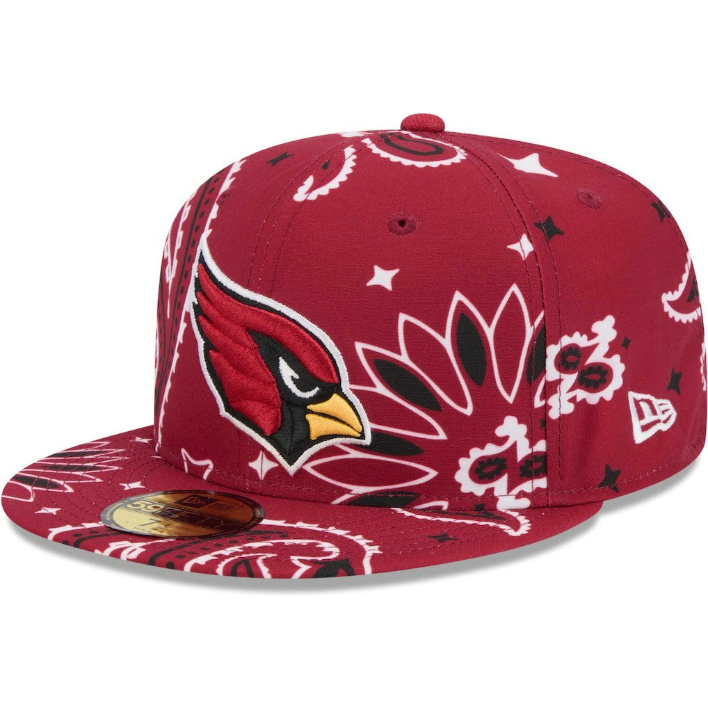 Arizona Cardinals New Era Paisley 59FIFTY Fitted Hat - Cardinal Hats