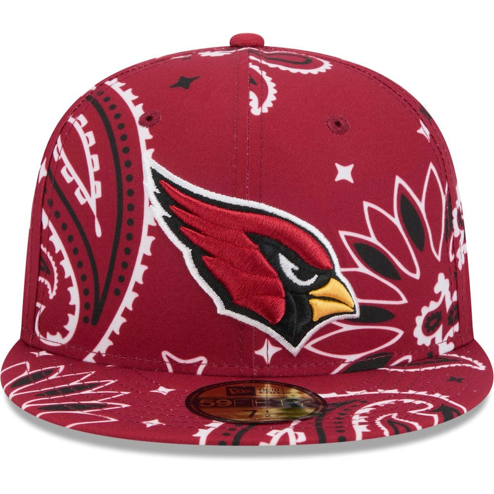 Arizona Cardinals New Era Paisley 59FIFTY Fitted Hat - Cardinal Hats