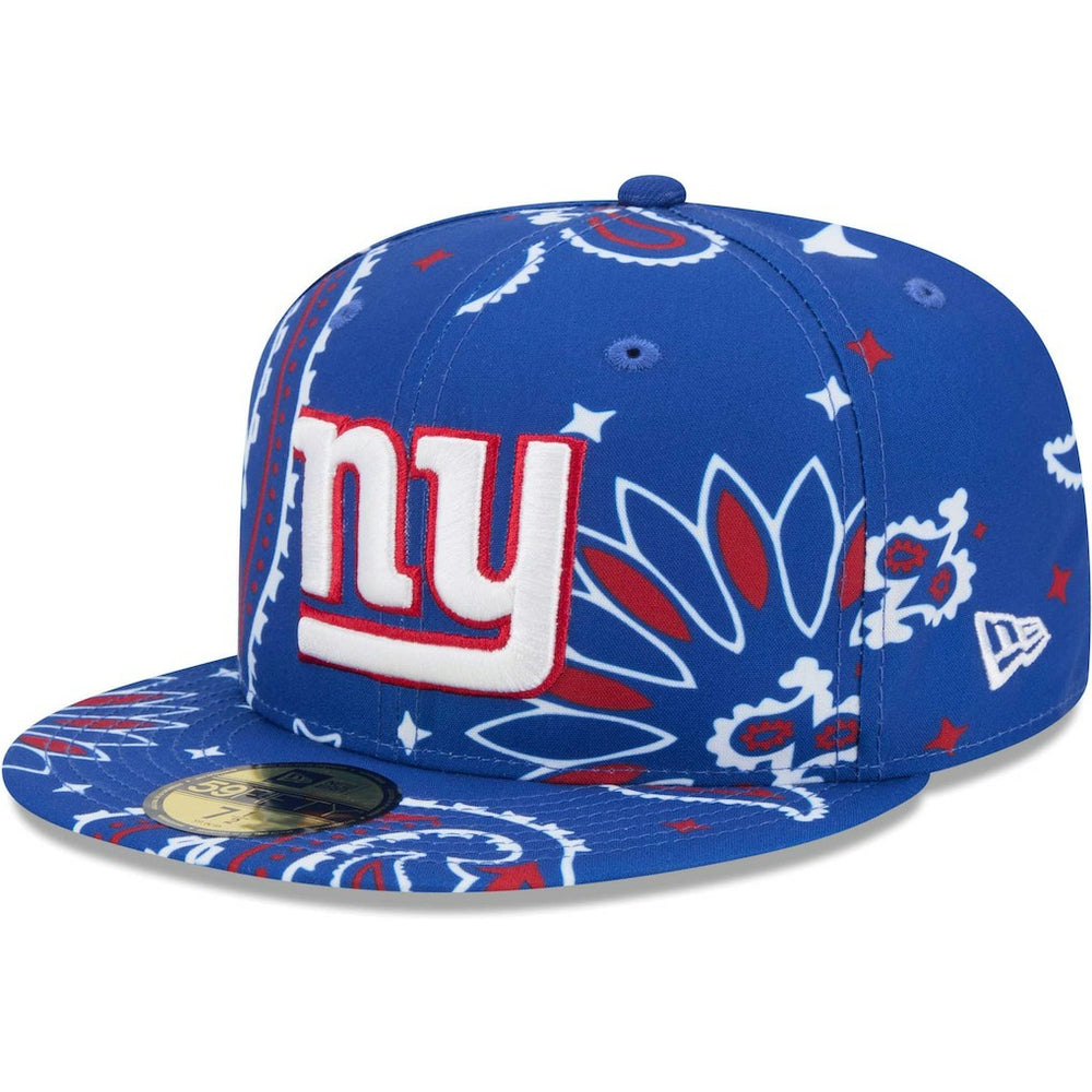 New York Giants New Era Paisley 59FIFTY Fitted Hat - Royal Hats