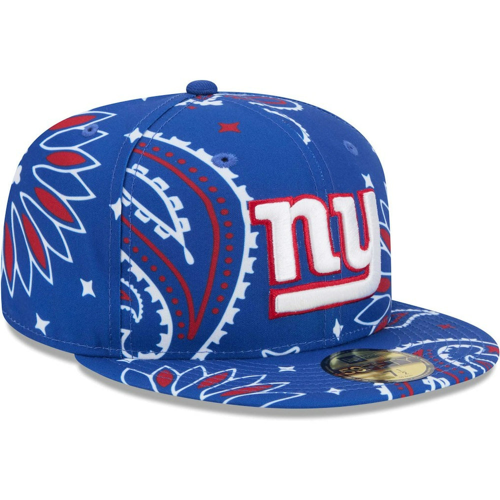 New York Giants New Era Paisley 59FIFTY Fitted Hat - Royal Hats