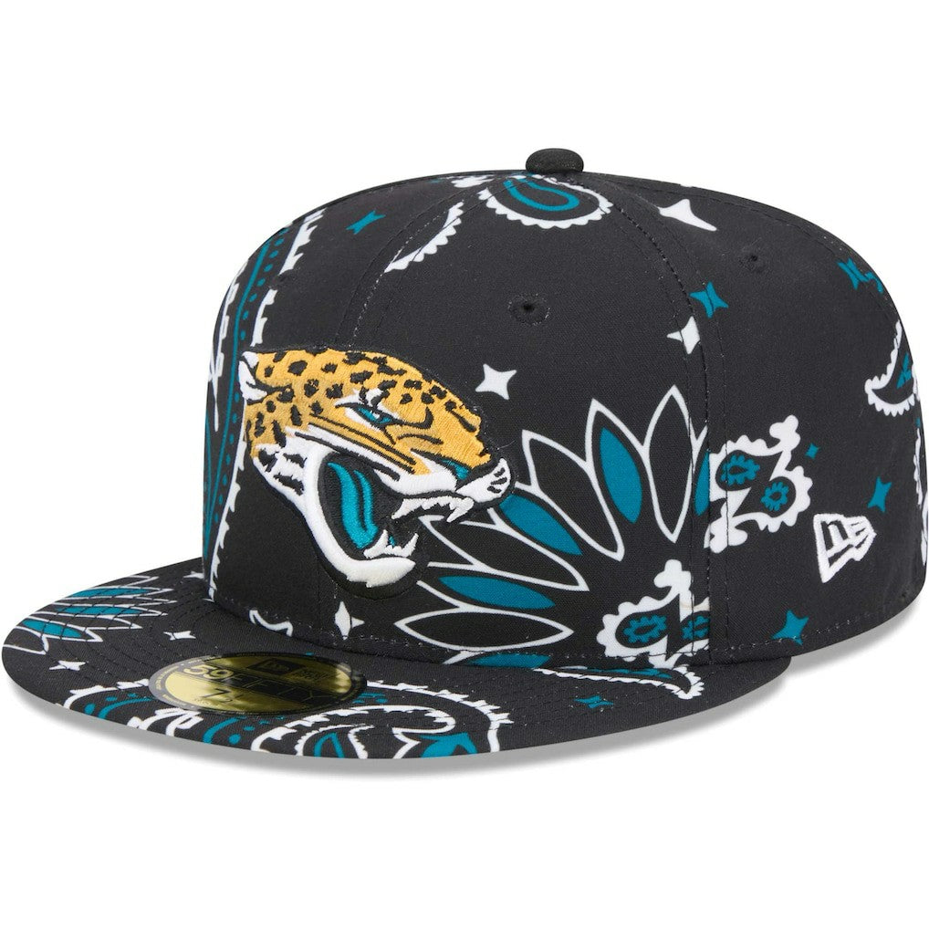 Jacksonville Jaguars New Era Paisley 59FIFTY Fitted Hat - Black Hats