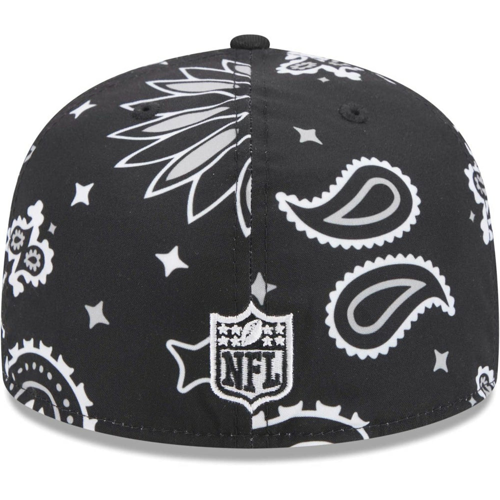 Las Vegas Raiders New Era Paisley 59FIFTY Fitted Hat - Black Hats