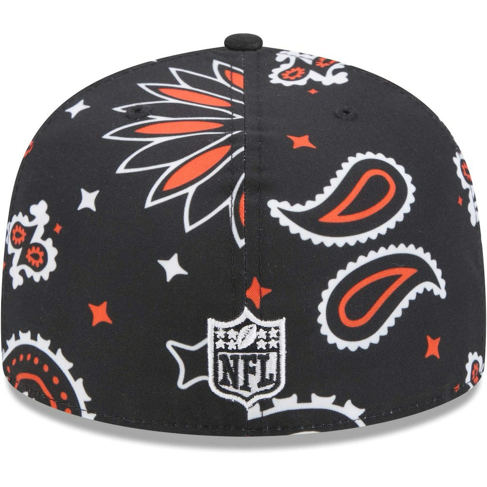 Cincinnati Bengals New Era Paisley 59FIFTY Fitted Hat - Black Hats