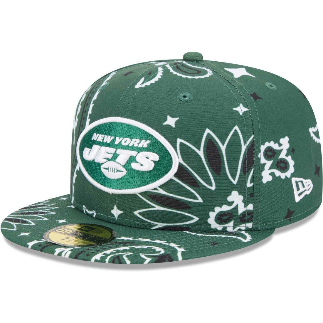 New York Jets New Era Paisley 59FIFTY Fitted Hat - Green Hats