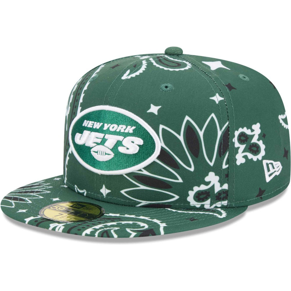 New York Jets New Era Paisley 59FIFTY Fitted Hat - Green Hats