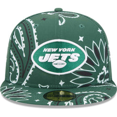 New York Jets New Era Paisley 59FIFTY Fitted Hat - Green Hats