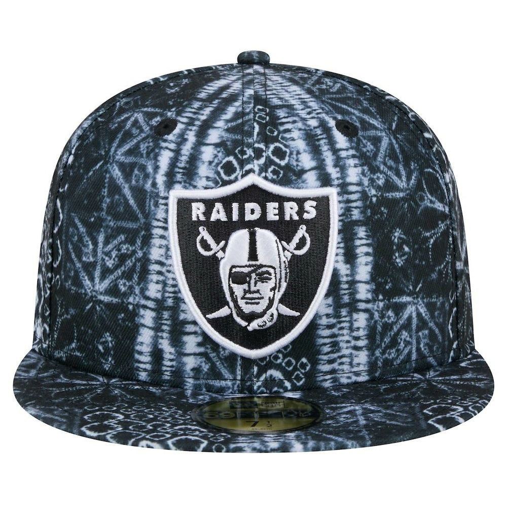 Las Vegas Raiders New Era Shibori 59FIFTY Fitted Hat - Black Hats