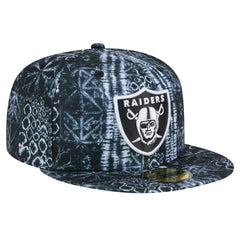 Las Vegas Raiders New Era Shibori 59FIFTY Fitted Hat - Black Hats