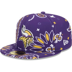 Minnesota Vikings New Era Paisley 59FIFTY Fitted Hat - Purple Hats