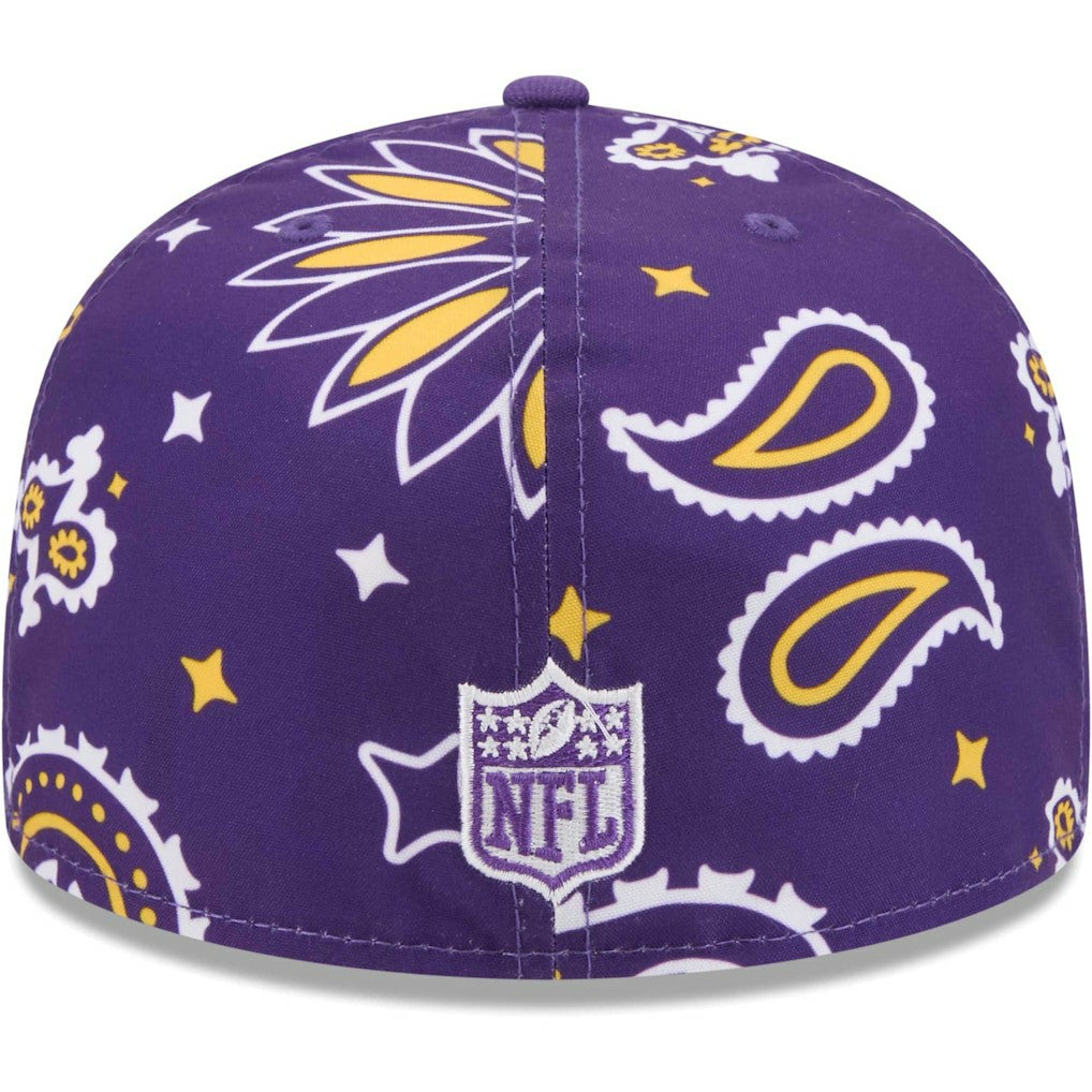 Minnesota Vikings New Era Paisley 59FIFTY Fitted Hat - Purple Hats
