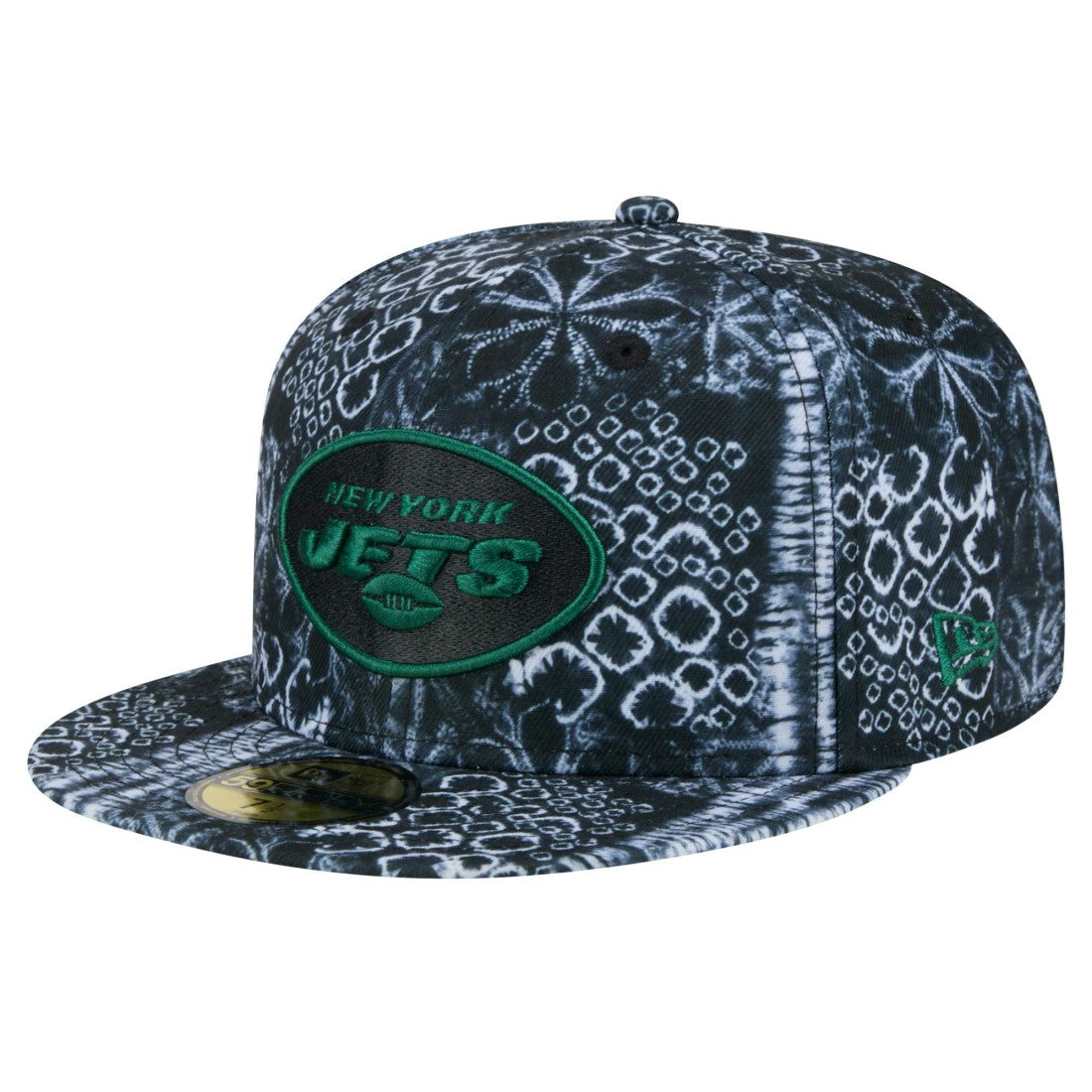 New York Jets New Era Shibori 59FIFTY Fitted Hat - Black Hats