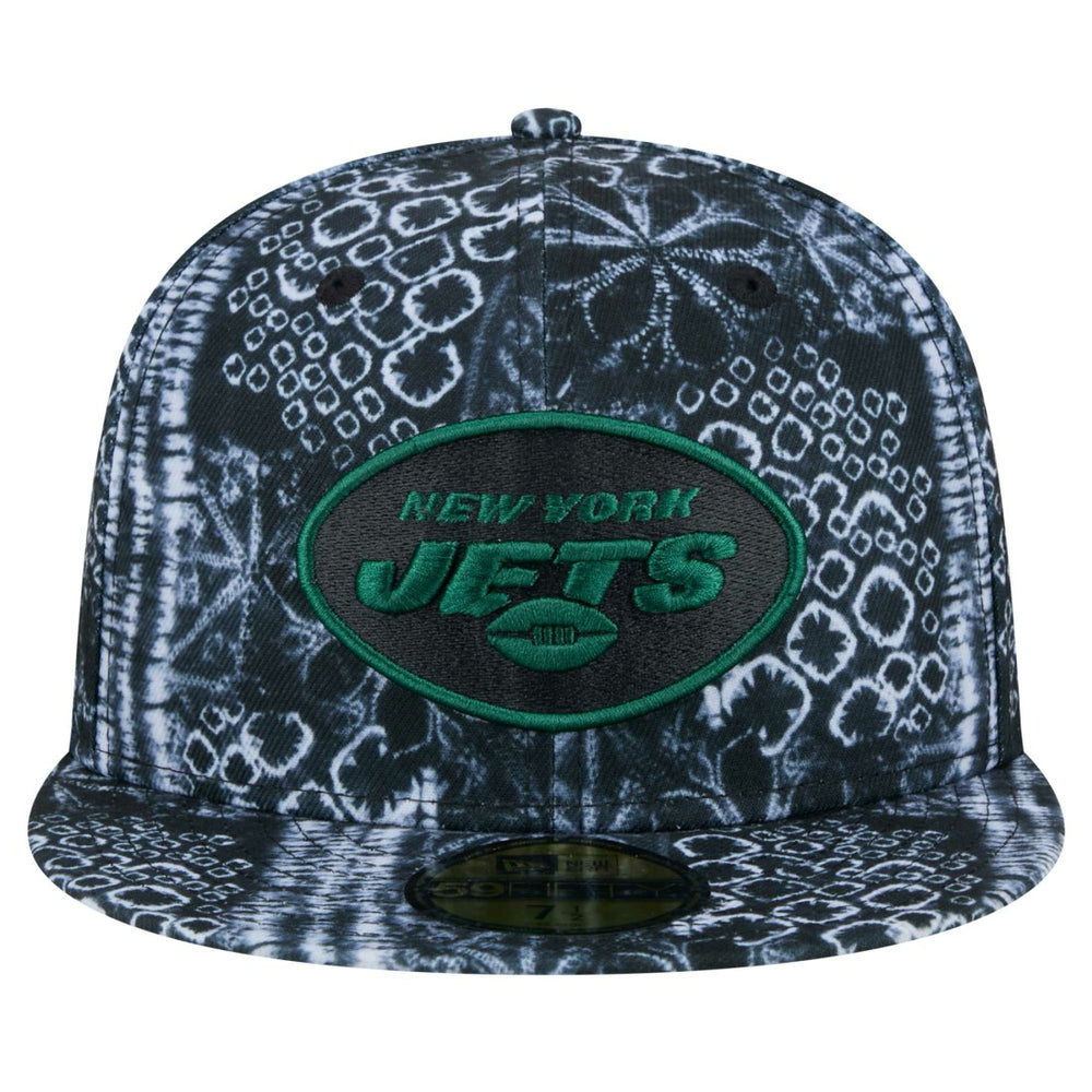 New York Jets New Era Shibori 59FIFTY Fitted Hat - Black Hats