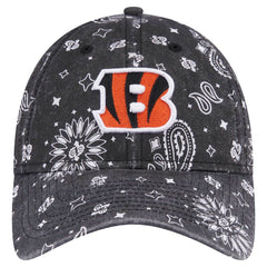 Cincinnati Bengals New Era Women's Paisley 9TWENTY Adjustable Hat - Black Hats